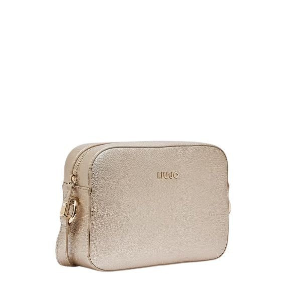 LIU JO Manhattan borsa a tracolla effetto bottalato colore light gold