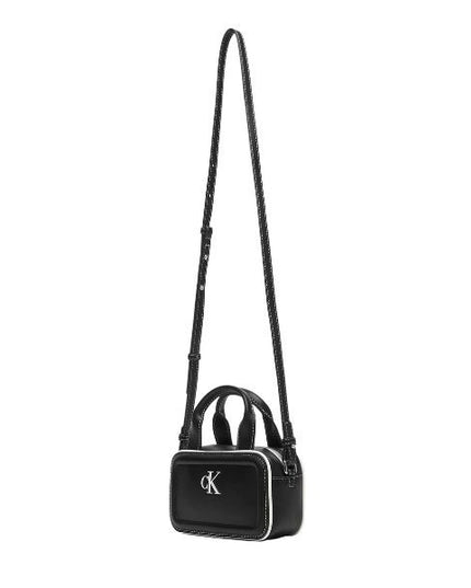 Calvin Klein borsa a tracolla piccola con logo monogram nera
