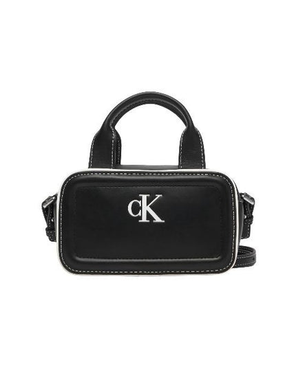 Calvin Klein borsa a tracolla piccola con logo monogram nera