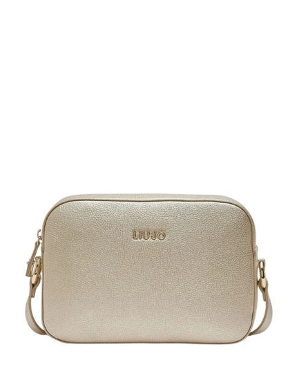 LIU JO Manhattan borsa a tracolla effetto bottalato colore light gold