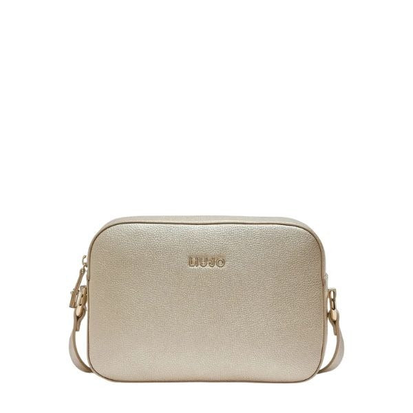 LIU JO Manhattan borsa a tracolla effetto bottalato colore light gold