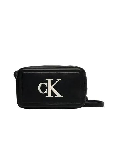 Calvin Klein borsa a tracolla con logo monogram nera