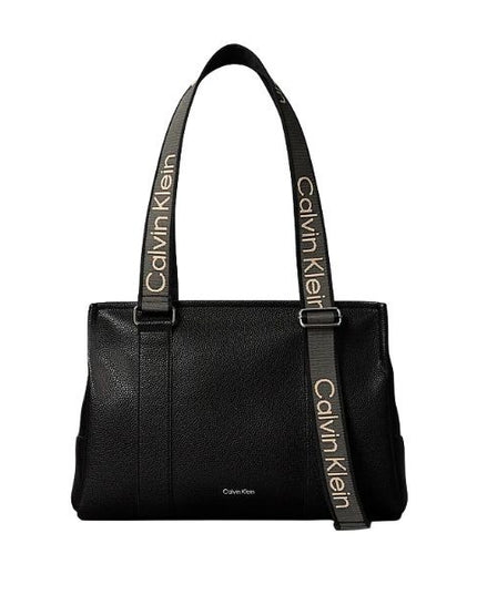 Calvin Klein Borsa tote con manici con logo nera