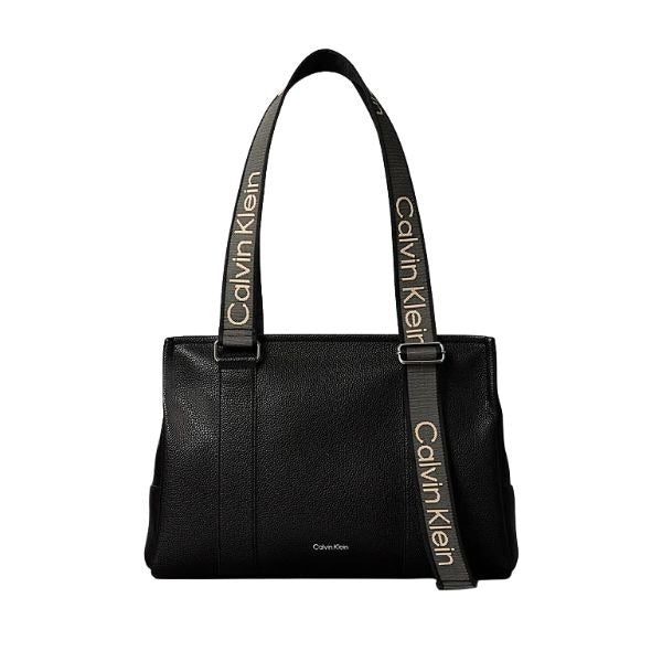 Calvin Klein Borsa tote con manici con logo nera