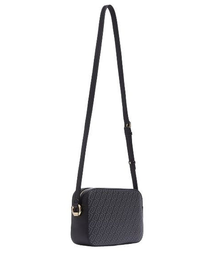 LIU JO Manhattan borsa a tracolla con monogramma all over colore nero