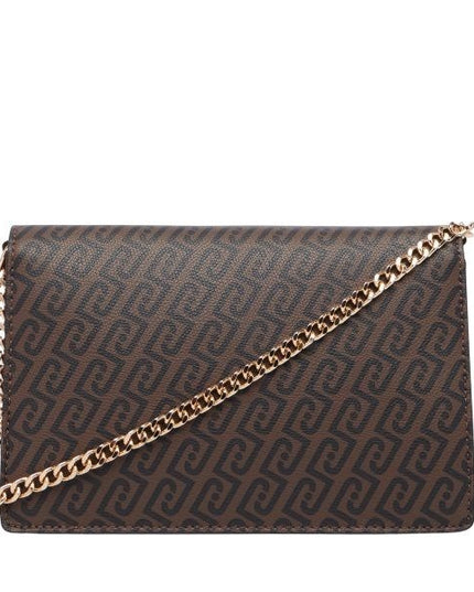 LIU JO Manhattan borsa a tracolla motivo logato colore suede marrone