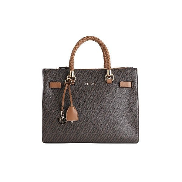 LIU JO Manhattan borsa a mano tracolla removibile doppio manico intrecciato colore suede marrone
