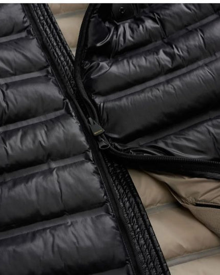 BLAUER Sewall giubbino uomo con cuciture termosaldate a righe orizzontali colletto alla coreana elastico sul polsino e patch e passante con logo
