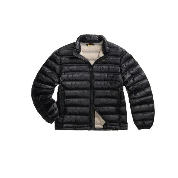 BLAUER Sewall giubbino uomo con cuciture termosaldate a righe orizzontali colletto alla coreana elastico sul polsino e patch e passante con logo