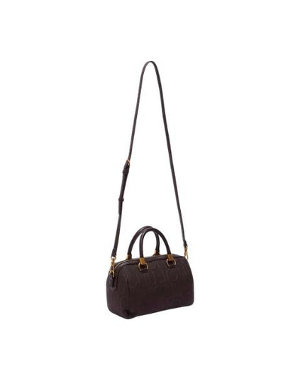 LIU JO Manhattan borsa a mano tracolla removibile con logo in rilievo deep brown
