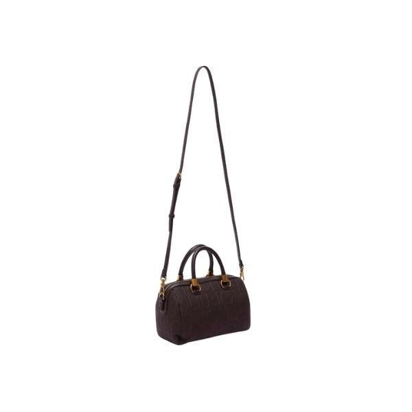 LIU JO Manhattan borsa a mano tracolla removibile con logo in rilievo deep brown