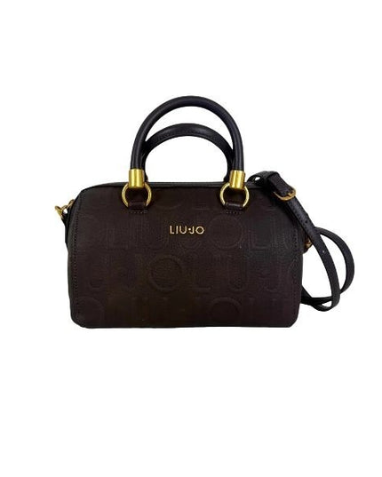 LIU JO Manhattan borsa a mano tracolla removibile con logo in rilievo deep brown