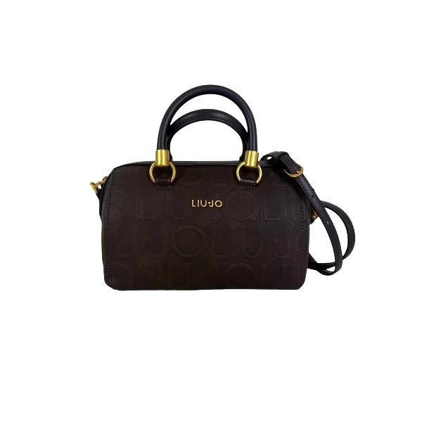 LIU JO Manhattan borsa a mano tracolla removibile con logo in rilievo deep brown