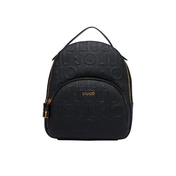 LIU JO Manhattan zaino monogramma LJ in rilievo nero
