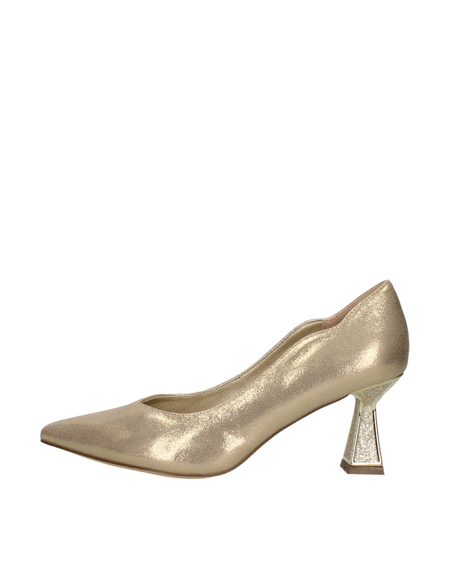 Menbur dècolletè con tacco a clessidra glitterato