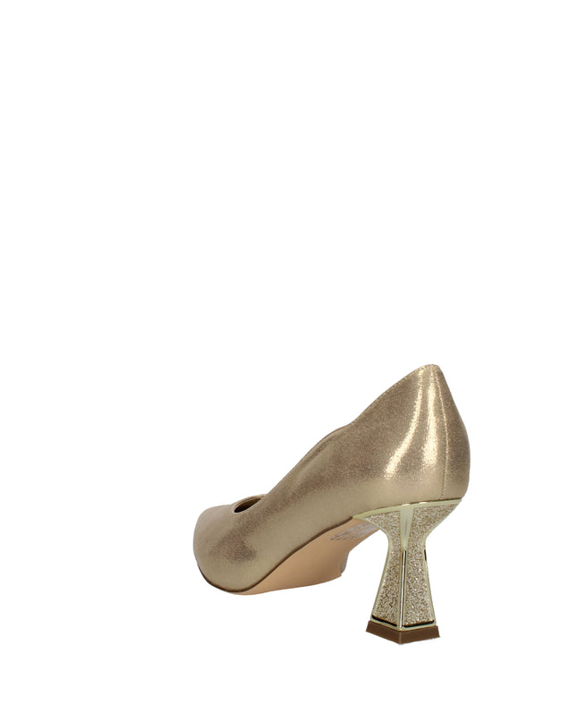 Menbur dècolletè con tacco a clessidra glitterato