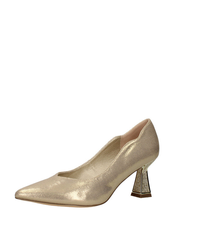 Menbur dècolletè con tacco a clessidra glitterato