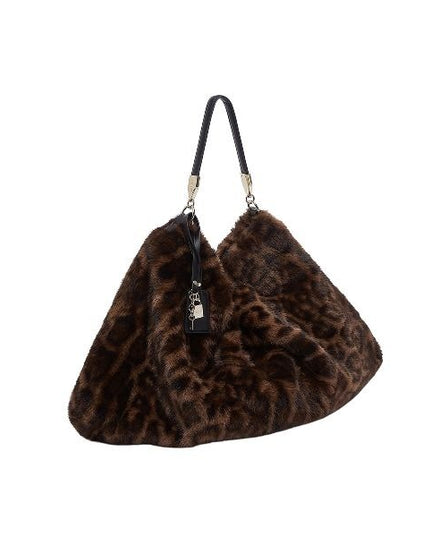 LIU JO Hobo borsa a spalla stampa leopardata marrone colore maculato naturale