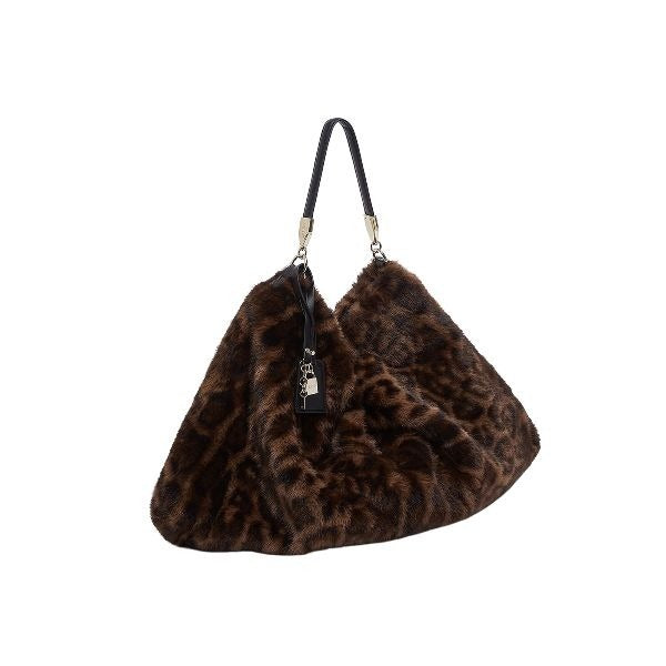 LIU JO Hobo borsa a spalla stampa leopardata marrone colore maculato naturale