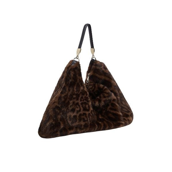 LIU JO Hobo borsa a spalla stampa leopardata marrone colore maculato naturale