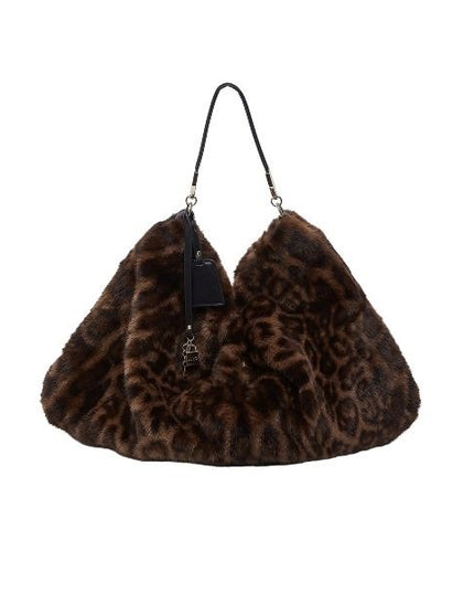 LIU JO Hobo borsa a spalla stampa leopardata marrone colore maculato naturale