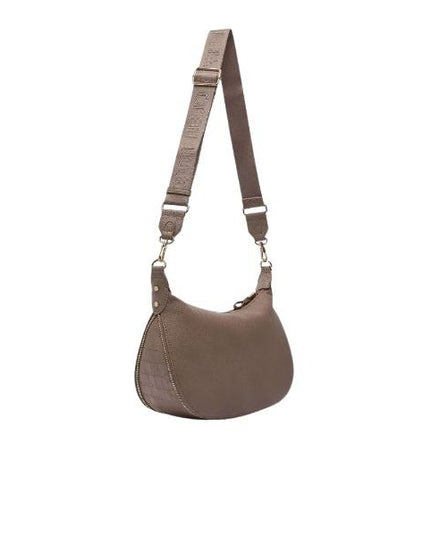 LIU JO Kaliska borsa a spalla tracolla removibile effetto nabuk mocha