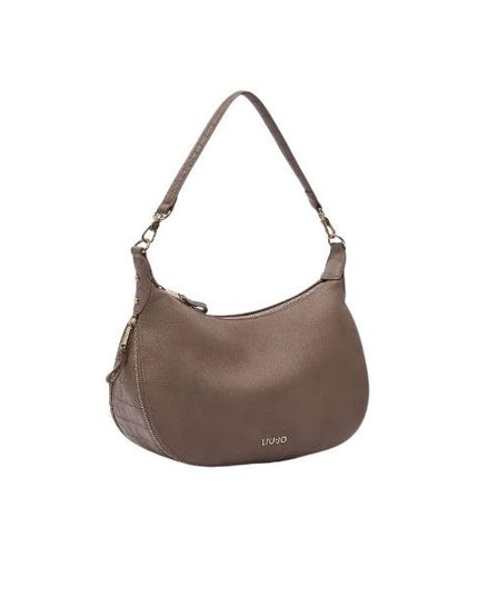 LIU JO Kaliska borsa a spalla tracolla removibile effetto nabuk mocha