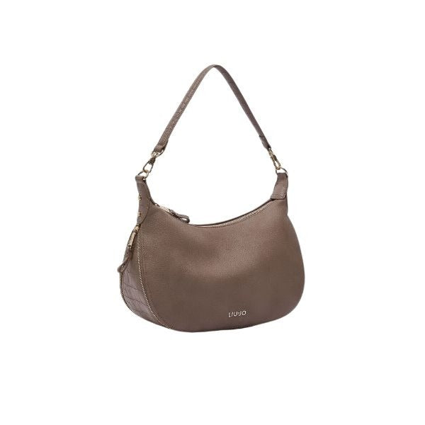LIU JO Kaliska borsa a spalla tracolla removibile effetto nabuk mocha