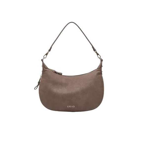 LIU JO Kaliska borsa a spalla tracolla removibile effetto nabuk mocha
