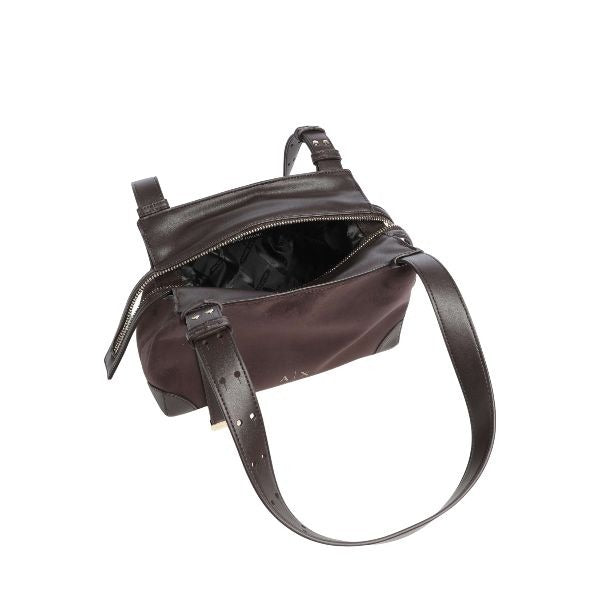 ARMANI EXCHANGE Borsa in suede marrone doppi manici