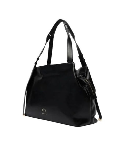 ARMANI EXCHANGE Borsa grande doppi manici con dettagli dorati