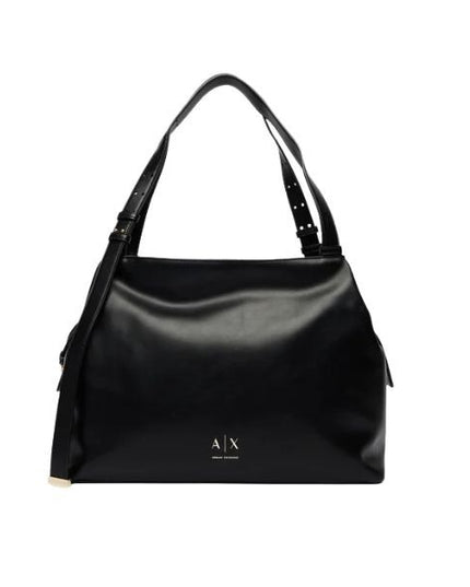 ARMANI EXCHANGE Borsa grande doppi manici con dettagli dorati