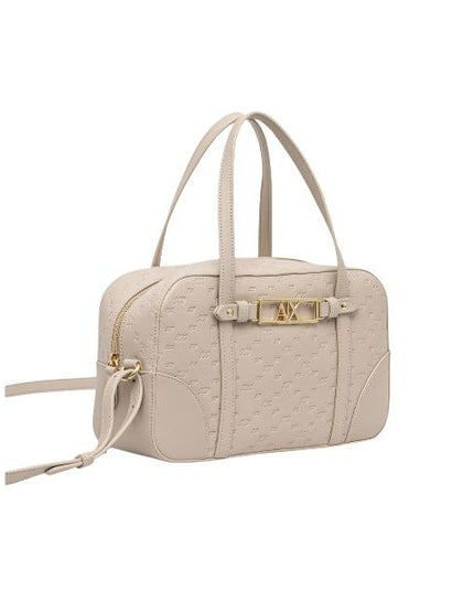 ARMANI EXCHANGE Borsa bauletto con motivo all over dettagli dorati