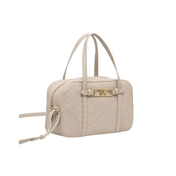 ARMANI EXCHANGE Borsa bauletto con motivo all over dettagli dorati