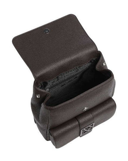 ARMANI EXCHANGE zaino tasca a patta frontale marrone