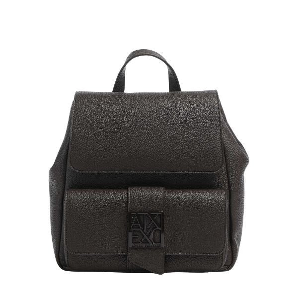 ARMANI EXCHANGE zaino tasca a patta frontale marrone
