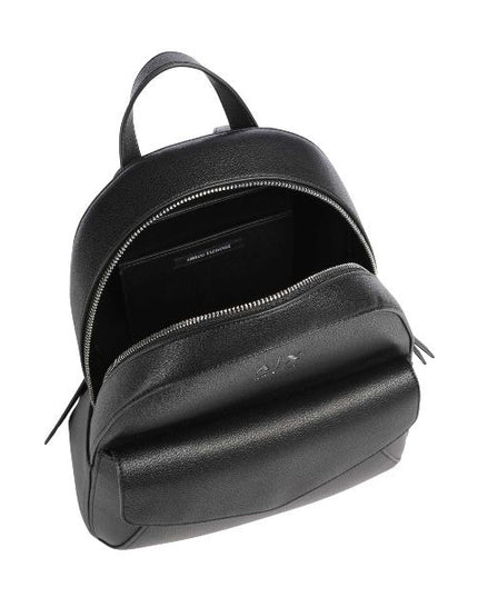 ARMANI EXCHANGE zaino grande tasca frontale con patta nero