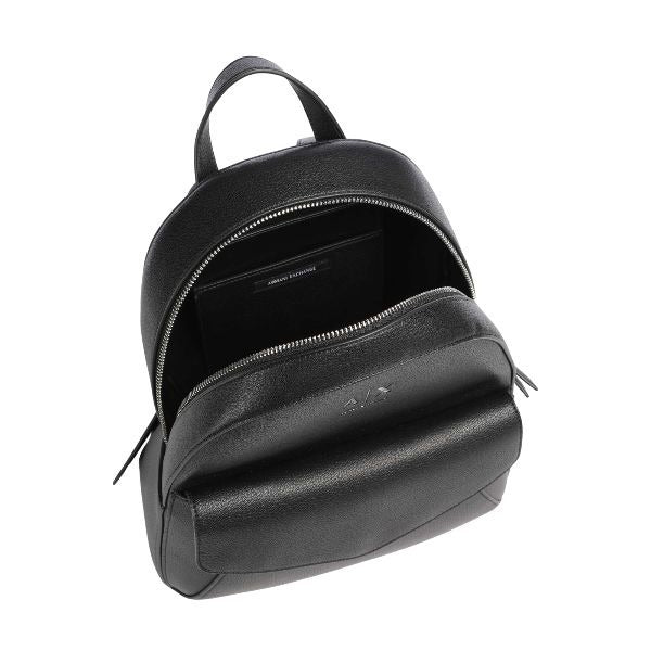 ARMANI EXCHANGE zaino grande tasca frontale con patta nero