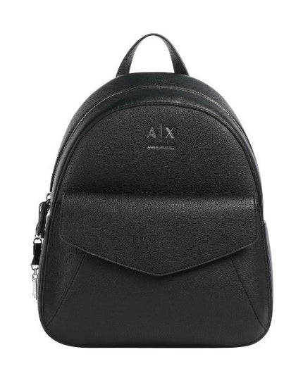 ARMANI EXCHANGE zaino grande tasca frontale con patta nero