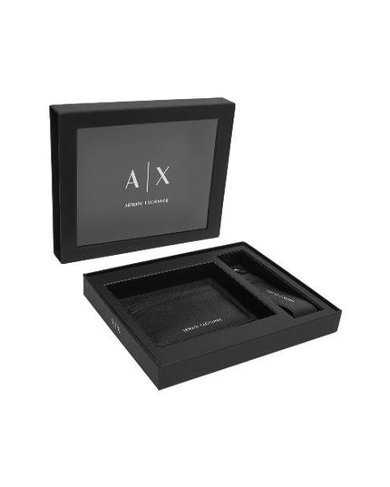 ARMANI EXCHANGE set portacarte portachiavi black