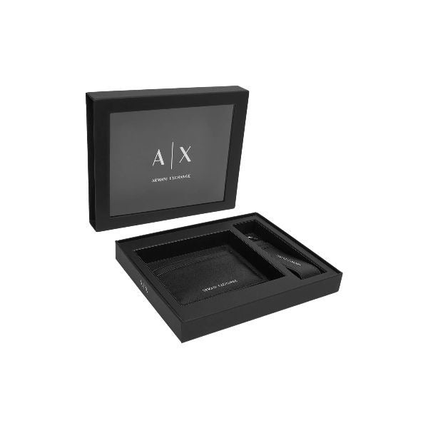 ARMANI EXCHANGE set portacarte portachiavi black
