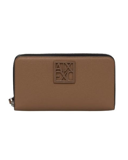 ARMANI EXCHANGE portafoglio con logo smaltato tono su tono marionette