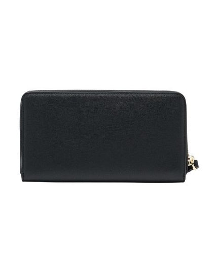 ARMANI EXCHANGE portafoglio con logo smaltato tono su tono nero