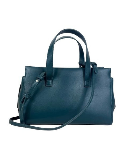 ARMANI EXCHANGE Borsa a mano ptrolio con tracolla removibile, con lucchetto e logo dorato