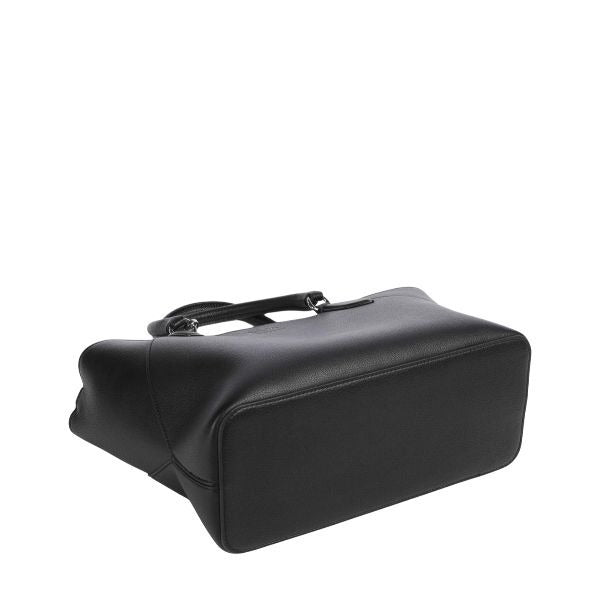 ARMANI EXCHANGE Borsa a mano nera garnde con logo metallo