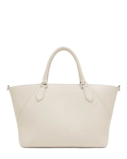 ARMANI EXCHANGE Borsa a mano beige con tracolla removibile e dettagli metallici