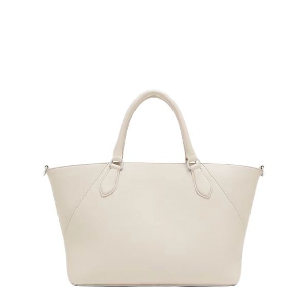 ARMANI EXCHANGE Borsa a mano beige con tracolla removibile e dettagli metallici
