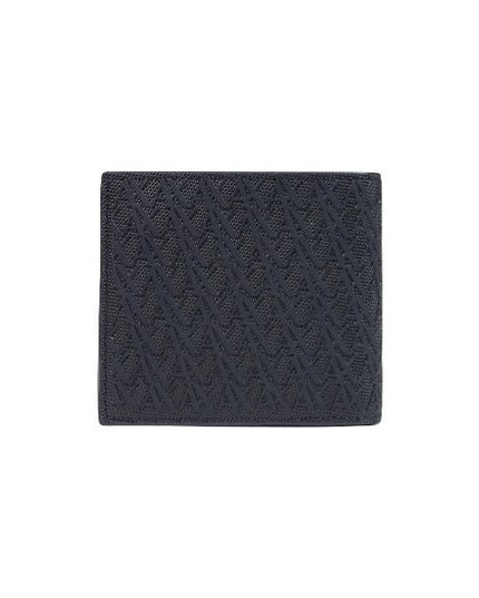 ARMANI EXCHANGE portafoglio logo allover in rilievo black forged iron