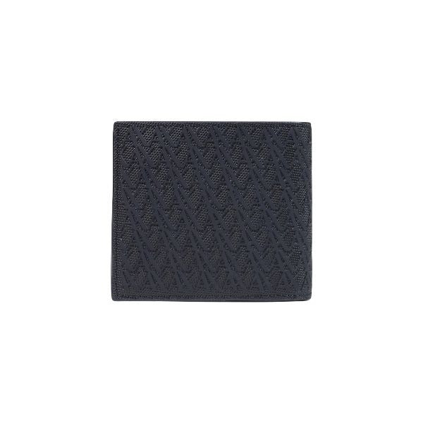ARMANI EXCHANGE portafoglio logo allover in rilievo black forged iron
