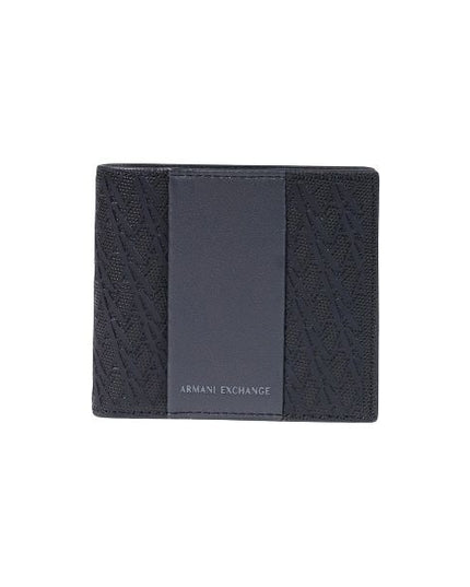 ARMANI EXCHANGE portafoglio logo allover in rilievo black forged iron